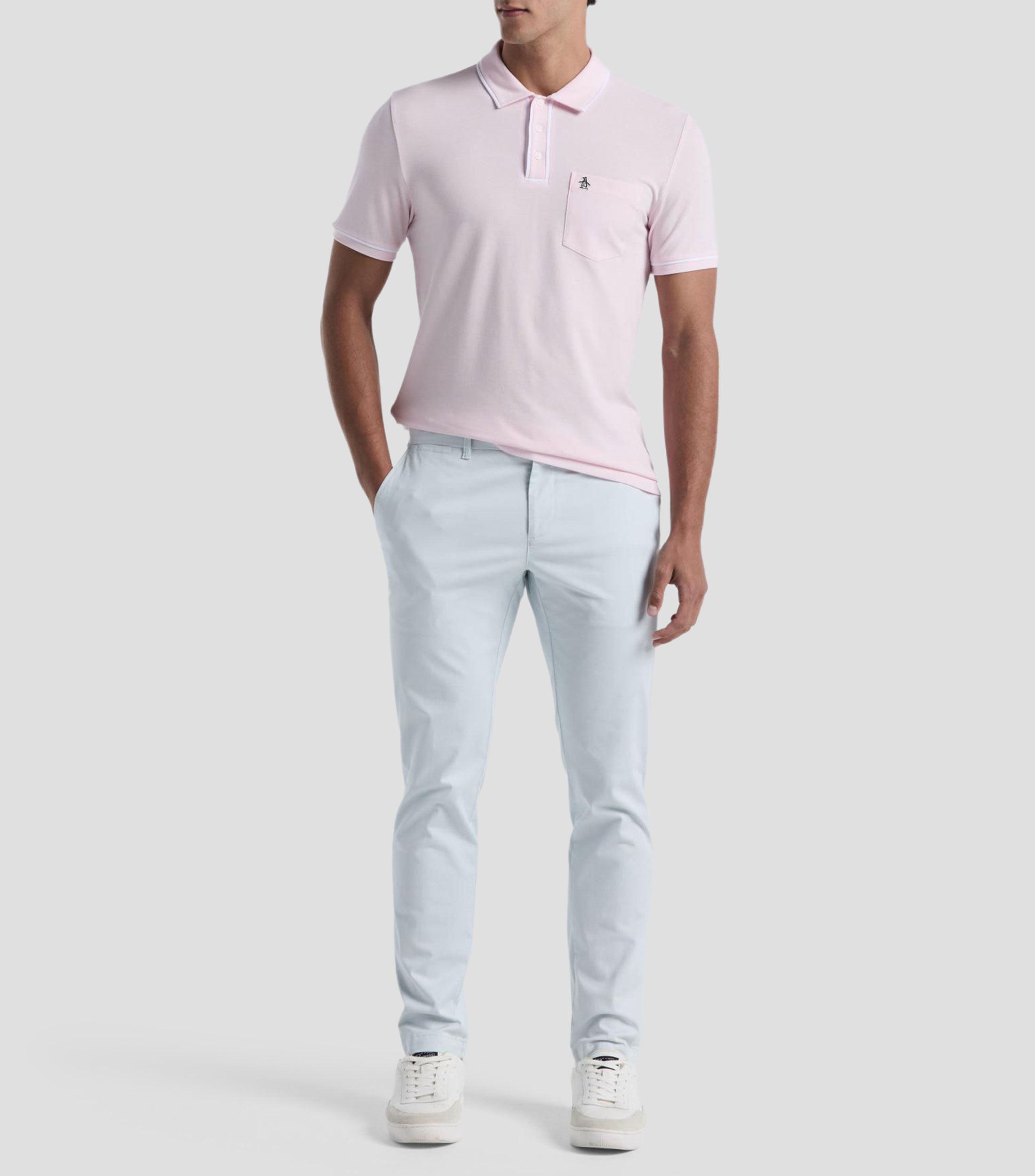 Playera tipo Polo manga corta lisa Hombre